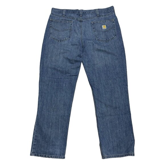Carhartt Relaxed Fit Blue Denim Straight Fit Casual Work Mens Jeans 38x32 - Picture 1 of 5